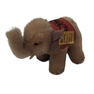 ‎Steiff Baby Elephant 6307,0 With Button & Tag Vintage 50s